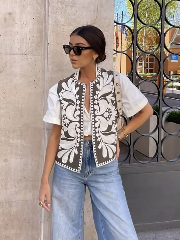 Tikandid, naiste elegantne vest 2023, suvine mood naiste vintage Boho vest Stiilne tüdrukute šikk kutseriietus, armas top