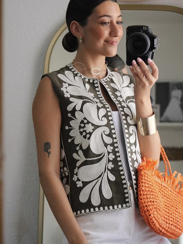 Tikandid, naiste elegantne vest 2023, suvine mood naiste vintage Boho vest Stiilne tüdrukute šikk kutseriietus, armas top