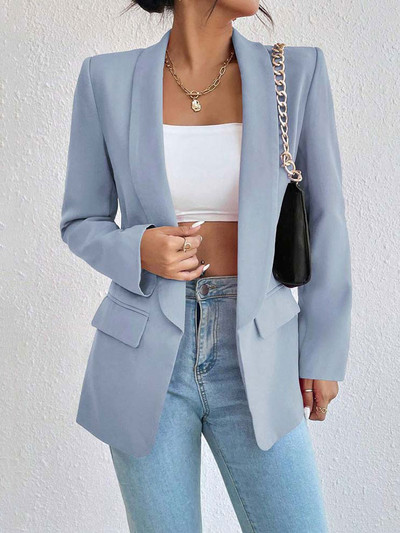 2023. aasta sügisbleiser naiste jope, talvekontori bleiser naiste mantel, roosa roheline naiste bleiser