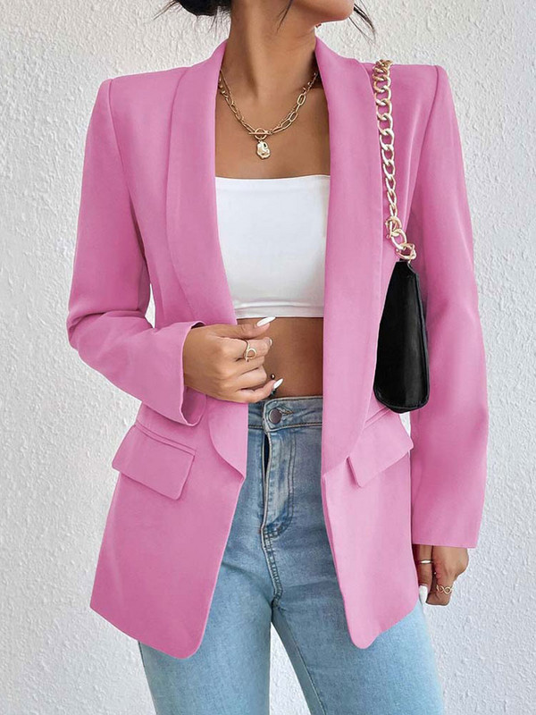 2023. aasta sügisbleiser naiste jope, talvekontori bleiser naiste mantel, roosa roheline naiste bleiser