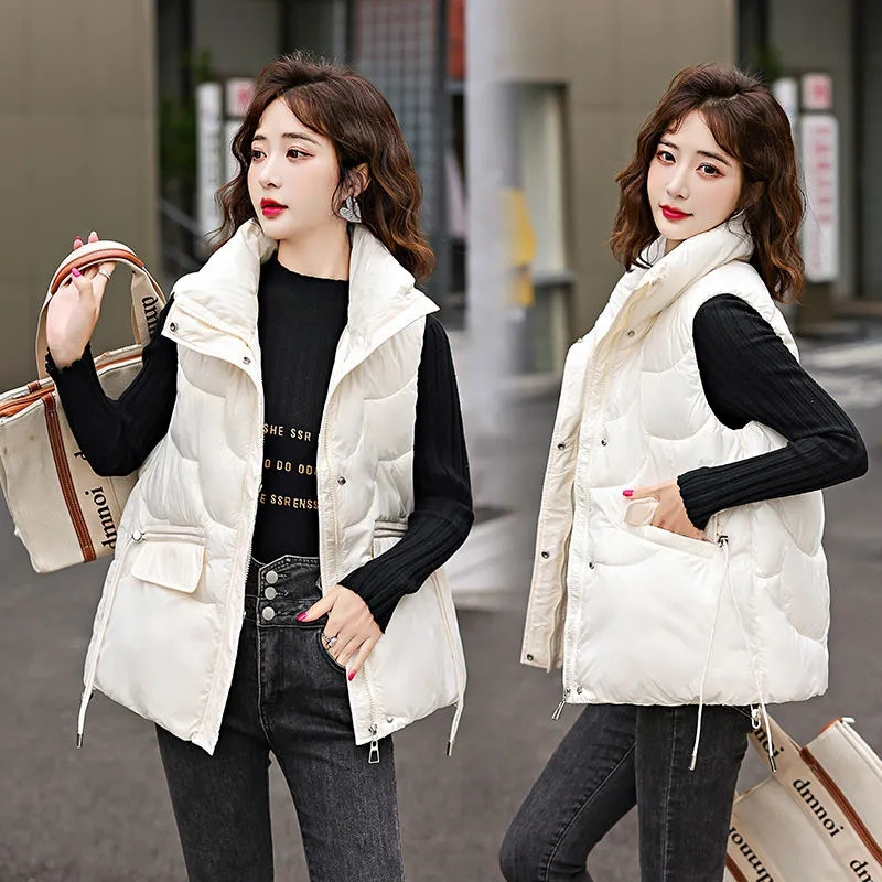 Ulepuuvillane vest Naiste lühike jope 2023. aasta uus sügistalvine mood kõik sobivad varrukateta vest, vest, vestid, riided naistele