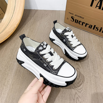 Šikid ja elegantsed naistekingad, vabad tossud naistele peidetud kontsad Denim paksud platvormid, tennis, naistele, mugavad zapatod