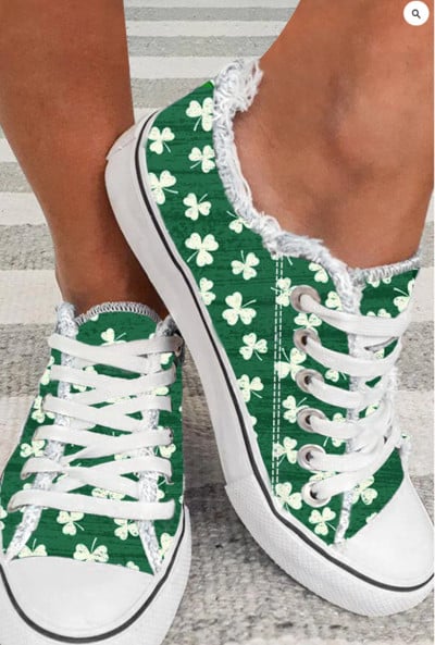 Moteriški, žaliai leopardo raštais marginti sportbačiai, suvarstomi drobiniai plokščiapadžiai, studentiški laisvalaikio sportiniai bėgimo batai moterims, vulkanizuoti batai