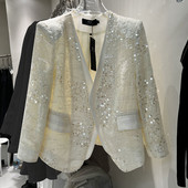 Naised Kevadsuvi õhukesed lühikesed V-kaelusega pikkade varrukatega litritega bleiserid Mantel Tikand Kardigan OL Võrgusilmast kostüümid Jope Topid