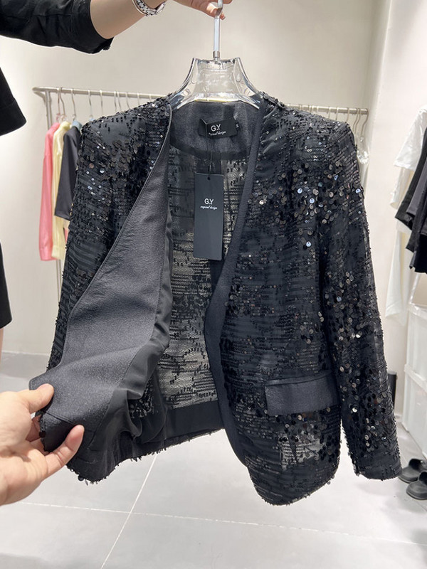 Naised Kevadsuvi õhukesed lühikesed V-kaelusega pikkade varrukatega litritega bleiserid Mantel Tikand Kardigan OL Võrgusilmast kostüümid Jope Topid