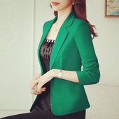 Mados pavasario rudens švarkai Striukės moteriškos ilgomis rankovėmis viena saga Moteriškas švarkas Geltona Raudona Balta Paltas Viršutiniai Drabužiai Žalia