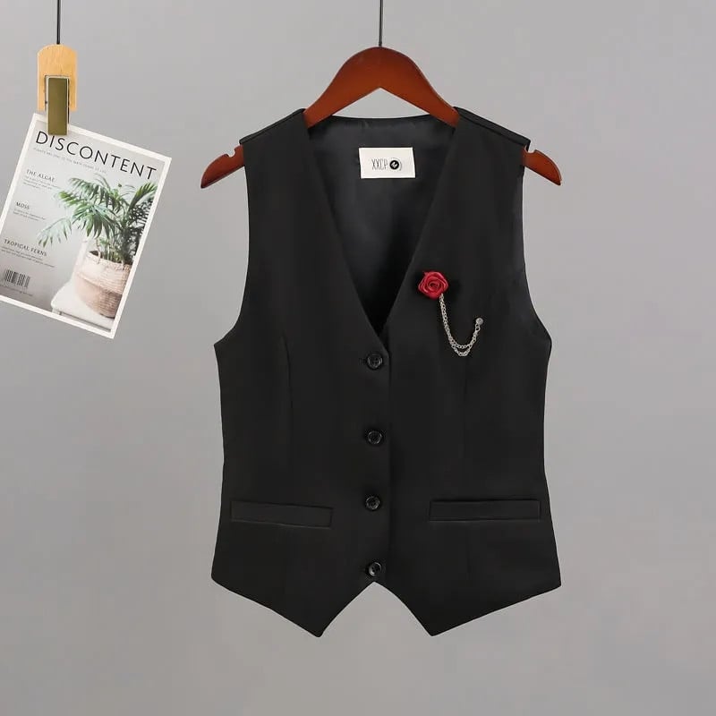 Moodsad ülikonnad, naiste vest, uus 2023. aasta suvine õhuke V-kaelusega Korea varrukateta vabaaja bleiservestid, mantlid, naiste ülerõivad, topid