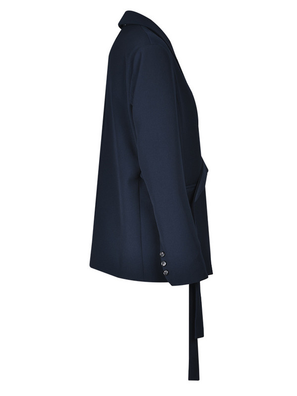 Γυναικείο σακάκι με ακανόνιστη κορδέλα EAM Apricot Μεγάλο Νέο Πέτο Μακρυμάνικο Loose Fit Μόδα μπουφάν Άνοιξη Φθινόπωρο 2023 1DF508112