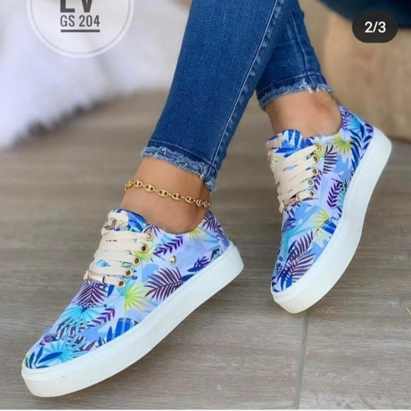 Naiste lõuendijalatsid Naiste vabaaja lamedate lehtedega madala ülaosaga tossud, ümmarguse varbaga pitsiga libisemiskindlad uisukingad, vabaajajalatsid