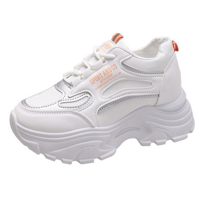 2023. aasta sügisene PU-nahast paksud tossud naistele, platvormiga, libisemiskindlad spordijalatsid, naiste paelad, paksu tallaga vabaajajalatsid