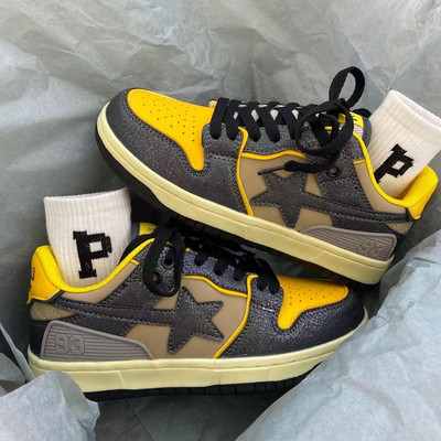 Fashion Sneakers Ins Couple for Breathable Lace-up Leather Vulcanized Shoes Casual Outdoor Running Comfort Γυναικεία αθλητικά παπούτσια 2023