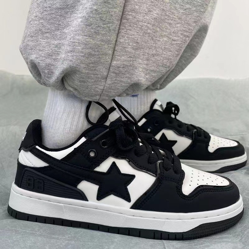 Fashion Sneakers Ins Couple for Breathable Lace-up Leather Vulcanized Shoes Casual Outdoor Running Comfort Γυναικεία αθλητικά παπούτσια 2023