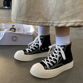 Lihtsad platvormiga tossud, mood 2022, sügisene ühevärvilised lõuendiga tossud, vintage, igapäevane, vabaajajalatsid, naiste jalatsid