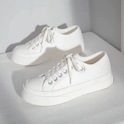 Lihtsad platvormiga tossud, mood 2022, sügisene ühevärvilised lõuendiga tossud, vintage, igapäevane, vabaajajalatsid, naiste jalatsid