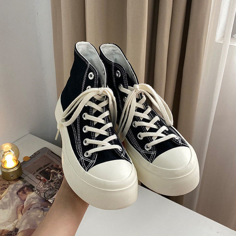 Lihtsad platvormiga tossud, mood 2022, sügisene ühevärvilised lõuendiga tossud, vintage, igapäevane, vabaajajalatsid, naiste jalatsid