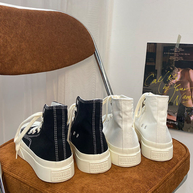 Lihtsad platvormiga tossud, mood 2022, sügisene ühevärvilised lõuendiga tossud, vintage, igapäevane, vabaajajalatsid, naiste jalatsid