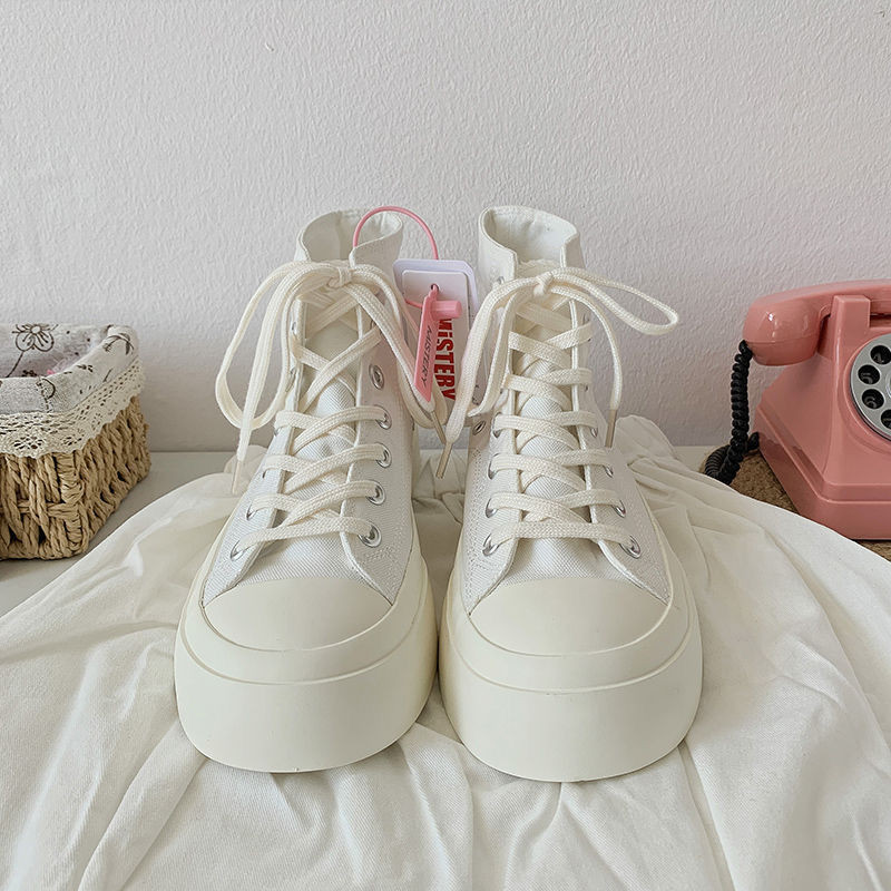 Lihtsad platvormiga tossud, mood 2022, sügisene ühevärvilised lõuendiga tossud, vintage, igapäevane, vabaajajalatsid, naiste jalatsid