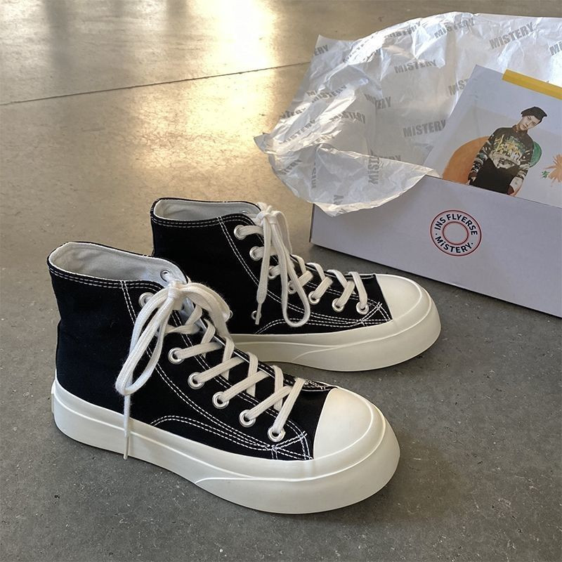 Lihtsad platvormiga tossud, mood 2022, sügisene ühevärvilised lõuendiga tossud, vintage, igapäevane, vabaajajalatsid, naiste jalatsid