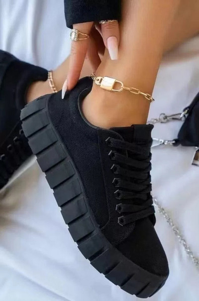 Täiesti uued tossud vabaajajalatsid, suur suurus 36–43 kingapaelad, mood, must lilla, vaba aja veetmine, lõuendist kingad, lamedad Zapatos Mujer