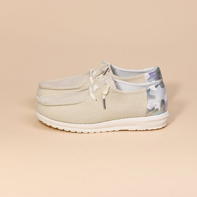 Naiste vabaaja lõuendist spordijalatsid 2023. aasta suvi, uus mood, pitsitud Leopardimustriga tossud Naiste seksikad tasapinnalised kingad Zapatos De Mujer