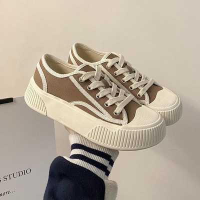 Comemore Ženska sportska obuća Ležerna obuća s platformom Okrugla glava Teniska ženska 2022 Ženska platnena tenisica s debelim dnom