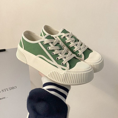 Comemore Ženska sportska obuća Ležerna obuća s platformom Okrugla glava Teniska ženska 2022 Ženska platnena tenisica s debelim dnom