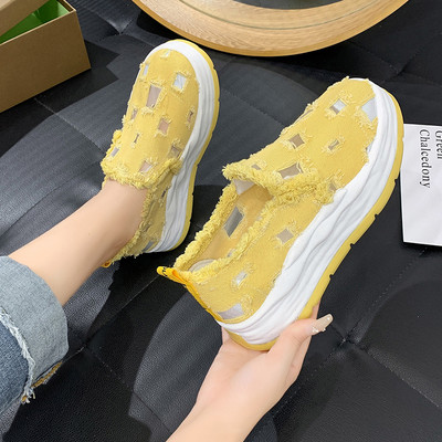 Valged mustad paksud tossud naiste paksu põhjaga naiste tossud vabaajajalatsid vulkaniseeritud lõuendist kingad naistele