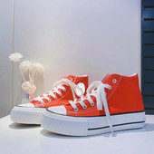 Γυναικεία Παπούτσια Πλατφόρμα Αθλητικά Παπούτσια Ψηλά Αθλητικά Κλασικά Βουλκανιζέ Παπούτσια με χοντρή σόλα 2023 Ανοιξιάτικα γυναικεία παπούτσια