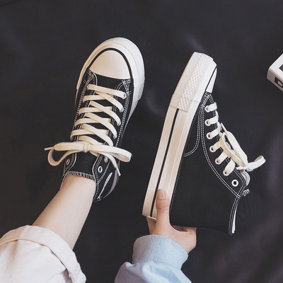 Γυναικεία Παπούτσια Πλατφόρμα Αθλητικά Παπούτσια Ψηλά Αθλητικά Κλασικά Βουλκανιζέ Παπούτσια με χοντρή σόλα 2023 Ανοιξιάτικα γυναικεία παπούτσια