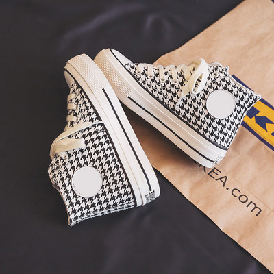 Γυναικεία Παπούτσια Πλατφόρμα Αθλητικά Παπούτσια Ψηλά Αθλητικά Κλασικά Βουλκανιζέ Παπούτσια με χοντρή σόλα 2023 Ανοιξιάτικα γυναικεία παπούτσια