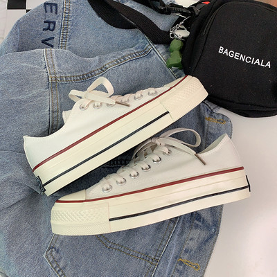 Γυναικεία Παπούτσια Πλατφόρμα Αθλητικά Παπούτσια Ψηλά Αθλητικά Κλασικά Βουλκανιζέ Παπούτσια με χοντρή σόλα 2023 Ανοιξιάτικα γυναικεία παπούτσια