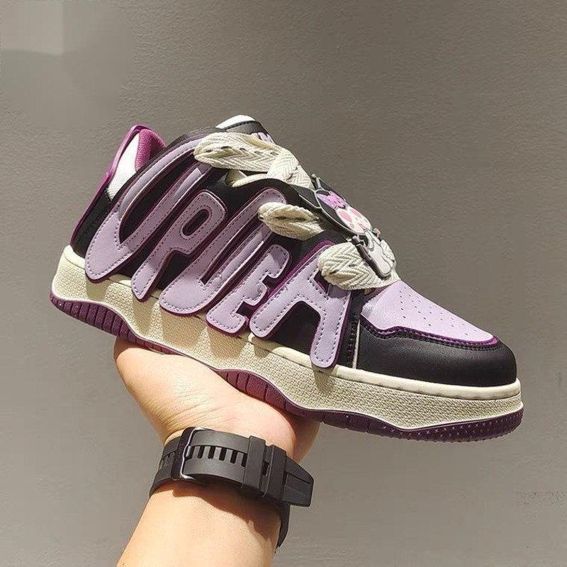 Sanrio Kuromi Luksusjalatsid Naiste Mood Lillad Vabaaja tossud Y2k Naiste pitsilised ümara varba platvormiga spordijalatsid Trendikas 2023