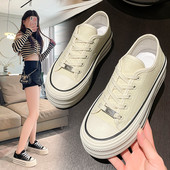 Μόδα Γυναικεία Casual Flat Παπούτσια Γυναικεία ανοιξιάτικα casual Flat παπούτσια Γυναικεία μονόχρωμα κορδόνια Καλοκαιρινή γυναικεία casual flat παπούτσια