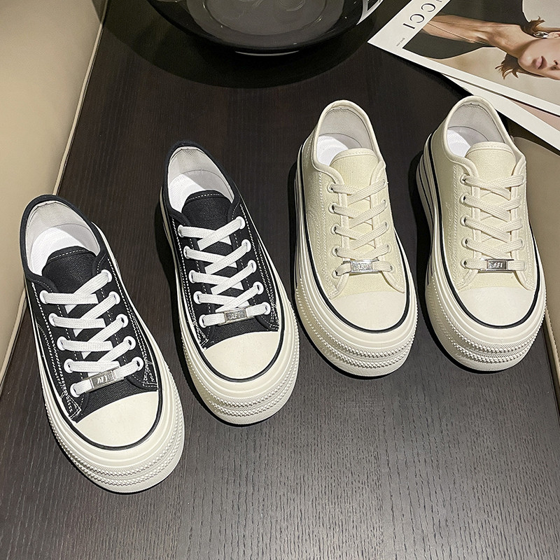 Μόδα Γυναικεία Casual Flat Παπούτσια Γυναικεία ανοιξιάτικα casual Flat παπούτσια Γυναικεία μονόχρωμα κορδόνια Καλοκαιρινή γυναικεία casual flat παπούτσια