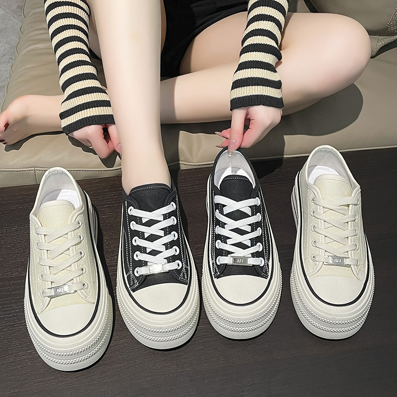 Μόδα Γυναικεία Casual Flat Παπούτσια Γυναικεία ανοιξιάτικα casual Flat παπούτσια Γυναικεία μονόχρωμα κορδόνια Καλοκαιρινή γυναικεία casual flat παπούτσια