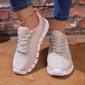 Hingavast võrgust naiste spordijalatsid 2023, õõnsad, paksu põhjaga vabaaja tossud, naiste libisemisvastased, vulkaniseeritud jalatsid, suur suurus 43