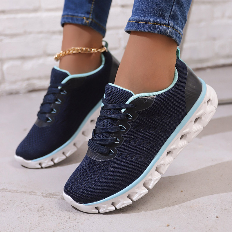 Hingavast võrgust naiste spordijalatsid 2023, õõnsad, paksu põhjaga vabaaja tossud, naiste libisemisvastased, vulkaniseeritud jalatsid, suur suurus 43