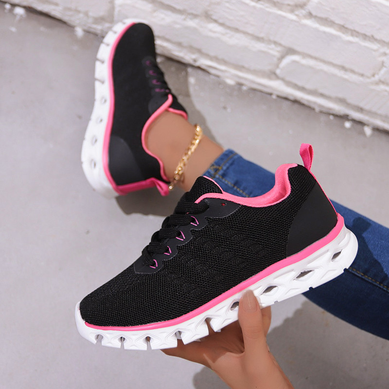 Hingavast võrgust naiste spordijalatsid 2023, õõnsad, paksu põhjaga vabaaja tossud, naiste libisemisvastased, vulkaniseeritud jalatsid, suur suurus 43