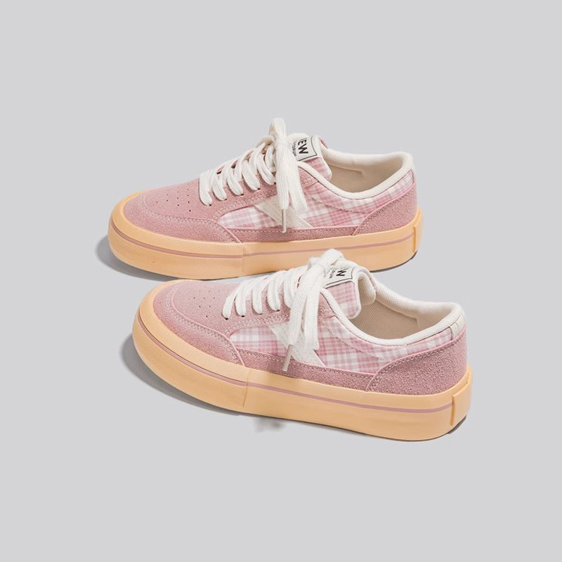 HOPUS lõuendist kingad naistele 2023, uus moepleed värvilised kausaalsed tossud naistele hingavad madalad lamedad kingad Jooksukool