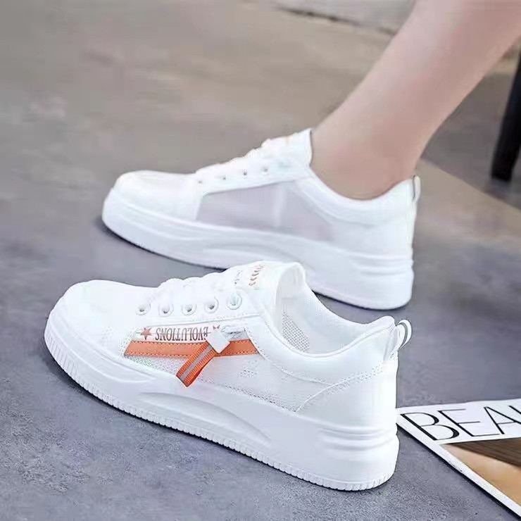 Naiste kingad 2023. aasta suvi Mood vabaaja valged kingad Pitsikingad Hingavad õõnesvõrgust platvormid Lamedad kingad Naiste tossud