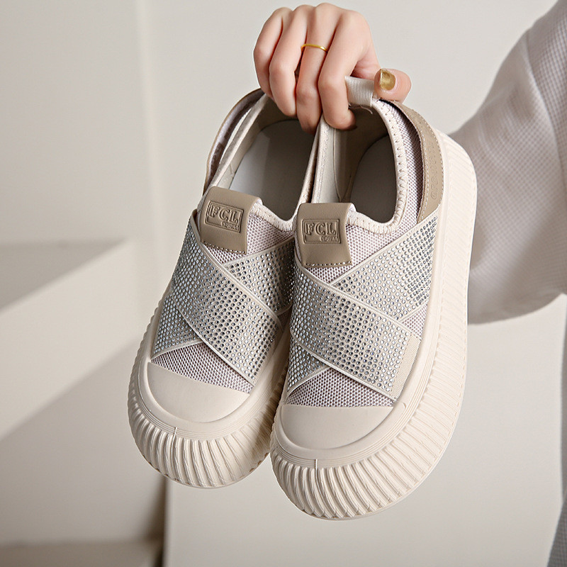 Pantofi cu platformă de modă pentru femei Pantofi cu platformă la modă ocazional, cu încălțăminte la modă, respirabil, încălțăminte ușoară pentru exterior