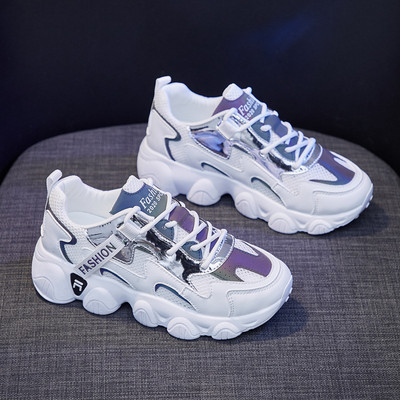 Ανοιξιάτικο Νέο Ευέλικτο Αναπνεύσιμο Αθλητικά Παπούτσια Δρόμου Γυναικεία Υποδήματα Φοιτητικά για τρέξιμο Γυναικεία Ανυψωμένα Παπούτσια Casual P-C08