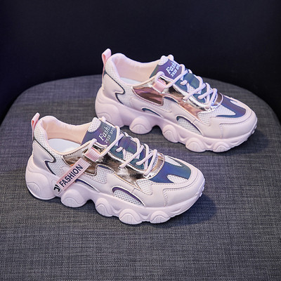 Ανοιξιάτικο Νέο Ευέλικτο Αναπνεύσιμο Αθλητικά Παπούτσια Δρόμου Γυναικεία Υποδήματα Φοιτητικά για τρέξιμο Γυναικεία Ανυψωμένα Παπούτσια Casual P-C08