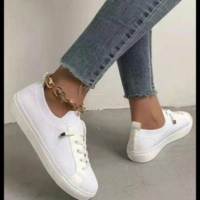 Γυναικεία παπούτσια 2022 Zapatos De Mujer Breathable γυναικεία παπούτσια με κορδόνια casual flats Γυναικεία δίχτυα πάνινα παπούτσια Loafers Zapatillas Mujer