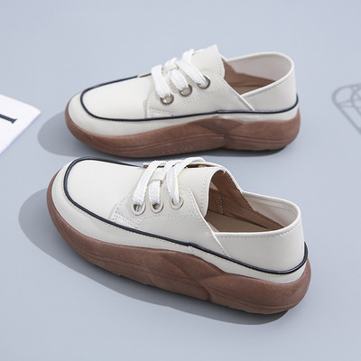 Naiste vabaajajalatsid Uued pitsilised naiste tossud, ümmargune peaga platvorm Naiste vulkaniseeritud kingad Moodsad üksikud kingad Naiste jalanõud