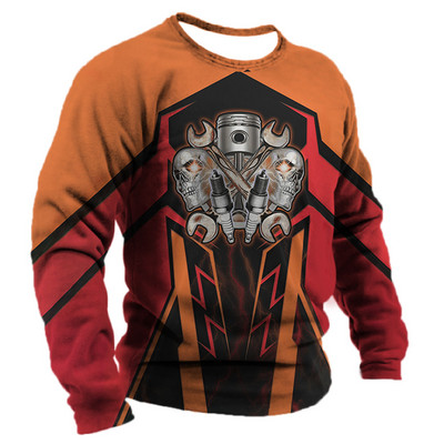 Meeste T-särk Retro T-särk Suveriietus isikupärastatud nimi Mehaanik mehaanik 3D printimine 5xl spordisärk pikkade varrukatega pulber