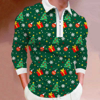 Meeste vabaaja pikkade varrukatega moodne lukuga polosärk, meeste riided Sport Sping Auutmn golfipolosärk.