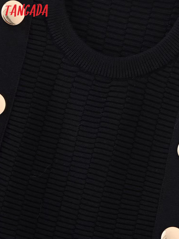 Tangada naiste 2023. aasta kuldnööbid, soojad kootud vestid, varrukateta naiste vest, BE465