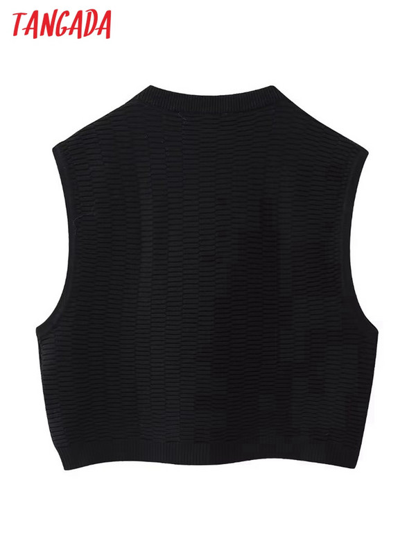 Tangada naiste 2023. aasta kuldnööbid, soojad kootud vestid, varrukateta naiste vest, BE465