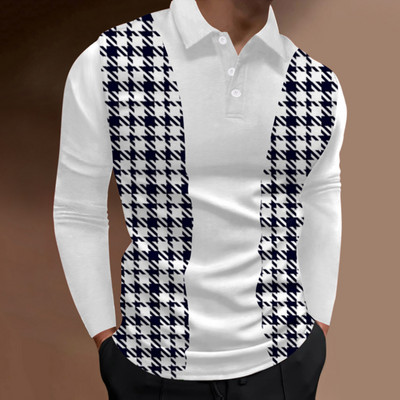 Ανδρικό Ανοιξιάτικο Φθινόπωρο Απλό Μακρυμάνικο Αθλητικό Μπλουζάκι Πόλο, Ανδρικό Μπλουζάκι Πόλο Αθλητικό Casual Personality.